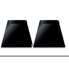Imagén: Комплект 2 бр. защитни стъклени кухненски дъски за двоен котлон  50х28 см. - черна