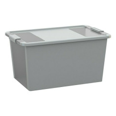 Пластмасова кутия  Bi-Box L - 55x35x28 см, 40 л, сива, с капак