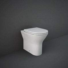 Стояща тоалетна без ръб - Бяла санитарна керамика, мат, без седалка