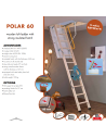 Сгъваема таванска стълба Polar 60 mm  119/59 -280 см
