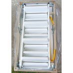 Метална таванска стълба Steel  129/59/-275  см - топлоизолирана, бял капак