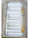 Метална таванска стълба Steel  129/69/-275  см - топлоизолирана, бял капак