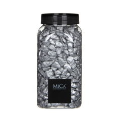Декоративни камъчета Mica Decorations - 1 кг, сребристи