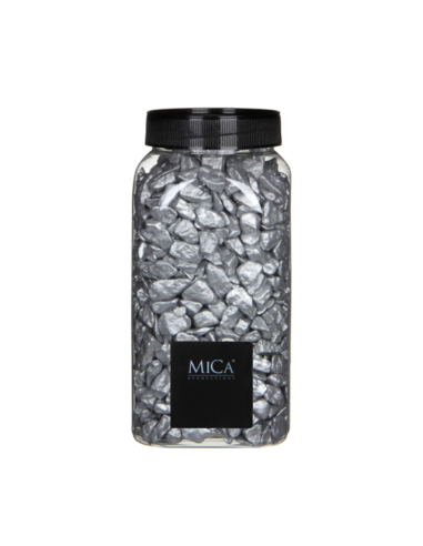 Декоративни камъчета Mica Decorations - 1 кг, сребристи