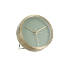 Imagén: Стоящ часовник Mica Decorations - ØхШ 9х4 см, метал, зелен, златист