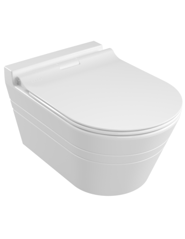 Стенна тоалетна Serel Poseidon - Бяла санитарна керамика, без седалка