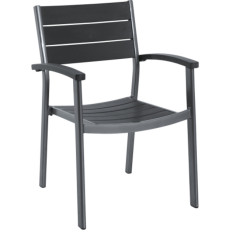 Imagén: Градински стол с визия на дърво, тъмно сив
