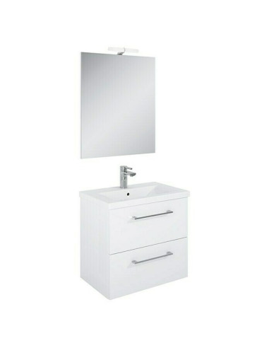 Комплект мебел за баня Riva Compact - 60 см, шкаф, умивалник, огледало с LED осветление