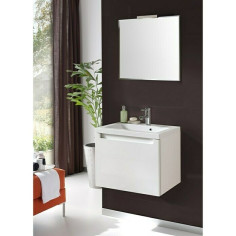 Комплект мебел за баня Riva Sierra - 60 см, шкаф, умивалник, огледало с LED осветление