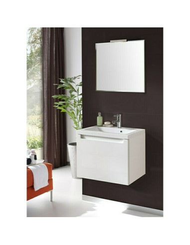 Комплект мебел за баня Riva Sierra - 60 см, шкаф, умивалник, огледало с LED осветление