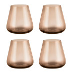 Комплект от 4 бр чаши BELO, 280 мл - цвят опушено кафяво (Coffee)